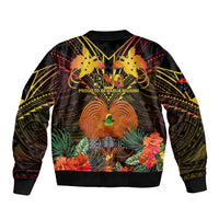 Papua New Guinea Southern Highlands Province Bomber Jacket Papua Niugini Coat Of Arms With Flag Style LT14 - Polynesian Pride