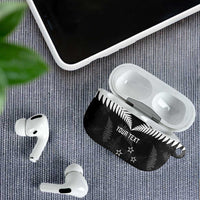 Custom New Zealand Silver Fern Football AirPods Case Go Aotearoa Grunge Black LT14 - Polynesian Pride
