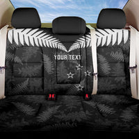Custom New Zealand Silver Fern Football Back Car Seat Cover Go Aotearoa Grunge Black LT14 One Size Black - Polynesian Pride