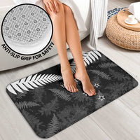 Custom New Zealand Silver Fern Football Bathroom Set Go Aotearoa Grunge Black LT14 - Polynesian Pride