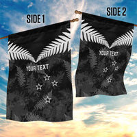 Custom New Zealand Silver Fern Football Garden Flag Go Aotearoa Grunge Black LT14 - Polynesian Pride