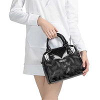 Custom New Zealand Silver Fern Football Shoulder Handbag Go Aotearoa Grunge Black LT14 - Polynesian Pride