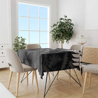 Custom New Zealand Silver Fern Football Tablecloth Go Aotearoa Grunge Black LT14 - Polynesian Pride
