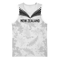 Custom New Zealand Silver Fern Football Basketball Jersey Go Aotearoa Grunge White - Polynesian Pride