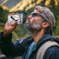 Custom New Zealand Silver Fern Football 4 in 1 Can Cooler Tumbler Go Aotearoa Grunge White LT14 - Polynesian Pride