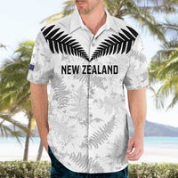 Custom New Zealand Silver Fern Football Hawaiian Shirt Go Aotearoa Grunge White LT14 - Polynesian Pride