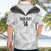 Custom New Zealand Silver Fern Football Hawaiian Shirt Go Aotearoa Grunge White LT14 - Polynesian Pride
