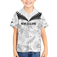 Custom New Zealand Silver Fern Football Hawaiian Shirt Go Aotearoa Grunge White LT14 - Polynesian Pride