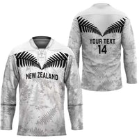 Custom New Zealand Silver Fern Football Hockey Jersey Go Aotearoa Grunge White - Polynesian Pride