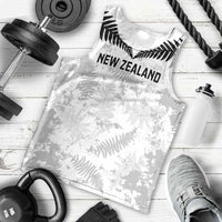 Custom New Zealand Silver Fern Football Men Tank Top Go Aotearoa Grunge White LT14 - Polynesian Pride
