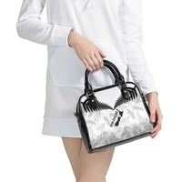Custom New Zealand Silver Fern Football Shoulder Handbag Go Aotearoa Grunge White LT14 - Polynesian Pride