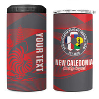 Custom New Caledonia Football 4 in 1 Can Cooler Tumbler Allez Les Cagous Grey Version LT14 One Size: 16 oz Grey - Polynesian Pride