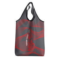Custom New Caledonia Football Grocery Bag Allez Les Cagous Grey Version - Polynesian Pride