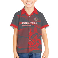 Custom New Caledonia Football Hawaiian Shirt Allez Les Cagous Grey Version - Polynesian Pride