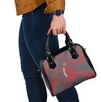 Custom New Caledonia Football Shoulder Handbag Allez Les Cagous Grey Version - Polynesian Pride