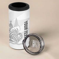 Custom New Caledonia Football 4 in 1 Can Cooler Tumbler Allez Les Cagous White Version LT14 - Polynesian Pride