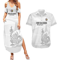 Custom New Caledonia Football Couples Matching Summer Maxi Dress and Hawaiian Shirt Allez Les Cagous White Version LT14 White - Polynesian Pride