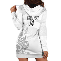 Custom New Caledonia Football Hoodie Dress Allez Les Cagous White Version LT14 - Polynesian Pride