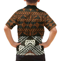 Bula Fiji Tapa Family Matching Off Shoulder Short Dress and Hawaiian Shirt Fijian Masi Vintage Vibes LT14 - Polynesian Pride