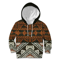 Bula Fiji Tapa Kid Hoodie Fijian Masi Vintage Vibes LT14 Hoodie Brown - Polynesian Pride