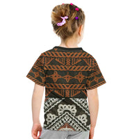 Bula Fiji Tapa Kid T Shirt Fijian Masi Vintage Vibes LT14 - Polynesian Pride