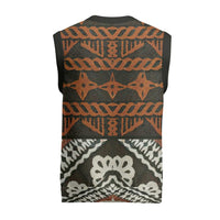 Bula Fiji Tapa Christmas Knitted V-Neck Vest Fijian Masi Vintage Vibes LT14 - Polynesian Pride