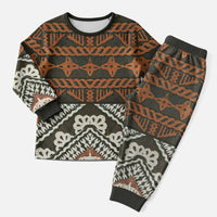 Bula Fiji Tapa Christmas Pajama Set Fijian Masi Vintage Vibes LT14 Men Brown - Polynesian Pride