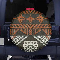 Bula Fiji Tapa Spare Tire Cover Fijian Masi Vintage Vibes LT14 No hole Brown - Polynesian Pride