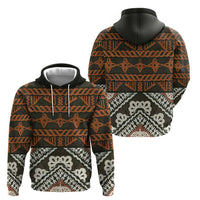 Bula Fiji Tapa Zip Hoodie Fijian Masi Vintage Vibes LT14 - Polynesian Pride