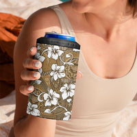 Kuvui Bula Fiji 4 in 1 Can Cooler Tumbler Fijian Tapa Seamless Hibiscus LT14 - Polynesian Pride