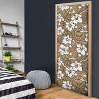 Kuvui Bula Fiji Door Cover Fijian Tapa Seamless Hibiscus LT14 - Polynesian Pride