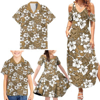 Kuvui Bula Fiji Family Matching Summer Maxi Dress and Hawaiian Shirt Fijian Tapa Seamless Hibiscus LT14 - Polynesian Pride