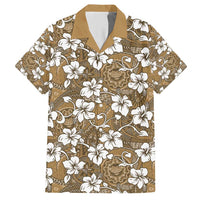 Kuvui Bula Fiji Hawaiian Shirt Fijian Tapa Seamless Hibiscus LT14 Brown - Polynesian Pride
