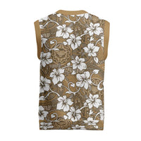 Kuvui Bula Fiji Christmas Knitted V-Neck Vest Fijian Tapa Seamless Hibiscus LT14 - Polynesian Pride