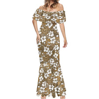 Kuvui Bula Fiji Mermaid Dress Fijian Tapa Seamless Hibiscus LT14 - Polynesian Pride