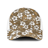 Kuvui Bula Fiji Mesh Trucker Cap Fijian Tapa Seamless Hibiscus - Polynesian Pride