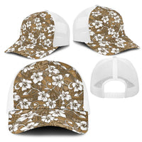 Kuvui Bula Fiji Mesh Trucker Cap Fijian Tapa Seamless Hibiscus - Polynesian Pride
