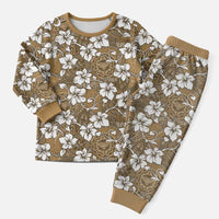 Kuvui Bula Fiji Christmas Pajama Set Fijian Tapa Seamless Hibiscus - Polynesian Pride