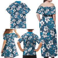 Karakarawa Bula Fiji Family Matching Off Shoulder Maxi Dress and Hawaiian Shirt Fijian Tapa Seamless Hibiscus LT14 - Polynesian Pride