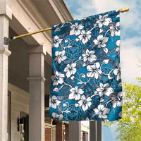 Karakarawa Bula Fiji Garden Flag Fijian Tapa Seamless Hibiscus LT14 House Flag Blue - Polynesian Pride