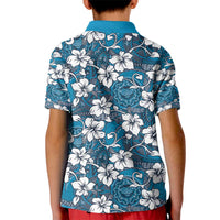 Karakarawa Bula Fiji Kid Polo Shirt Fijian Tapa Seamless Hibiscus LT14 - Polynesian Pride