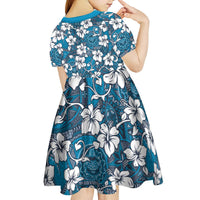 Karakarawa Bula Fiji Kid Short Sleeve Dress Fijian Tapa Seamless Hibiscus LT14 - Polynesian Pride