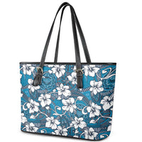 Karakarawa Bula Fiji Leather Tote Bag Fijian Tapa Seamless Hibiscus LT14 - Polynesian Pride