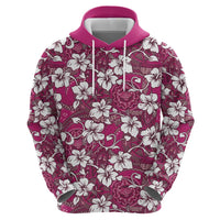Piqi Bula Fiji Zip Hoodie Fijian Tapa Seamless Hibiscus LT14 - Polynesian Pride