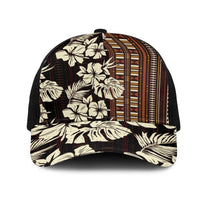 Bula Fiji Masi Mesh Trucker Cap Tapa Tropical Hibiscus Half Stylized - Polynesian Pride