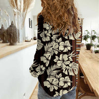 Bula Fiji Masi Women Casual Shirt Tapa Tropical Hibiscus Half Stylized - Polynesian Pride