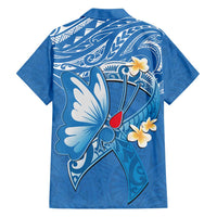 Polynesia Diabetes Awareness Month Family Matching Off Shoulder Maxi Dress and Hawaiian Shirt In November We Wear Blue LT14 - Polynesian Pride