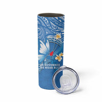 Polynesia Diabetes Awareness Month Skinny Tumbler In November We Wear Blue LT14 - Polynesian Pride