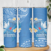 Polynesia Diabetes Awareness Month Skinny Tumbler In November We Wear Blue LT14 - Polynesian Pride