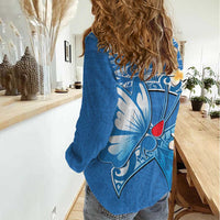 Polynesia Diabetes Awareness Month Women Casual Shirt In November We Wear Blue LT14 - Polynesian Pride